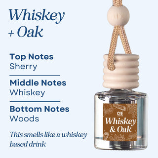 Whiskey & Oak Scented Car Freshener