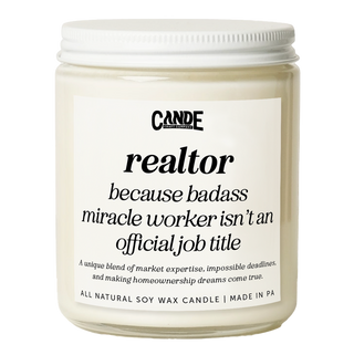 Realtor Because Badass Miracle Worker Isn't an Official Job Title Candle
