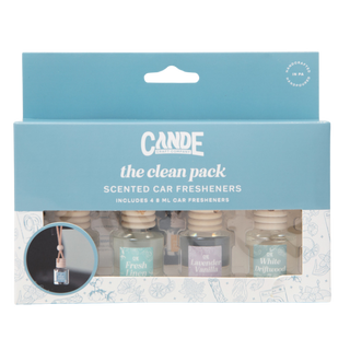Clean 4 Pack Scented Car Fresheners Bundle