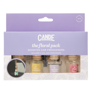Floral 4 Pack Scented Car Fresheners Bundle