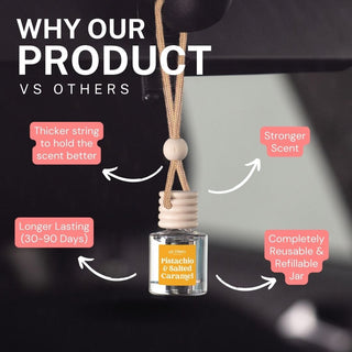 Pistachio & Salted Caramel Scented Car Freshener Vehicle Air Fresheners CE Craft