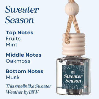 Scented Car Air Freshener Vehicle Air Fresheners CANDECraftCo Sweater Season