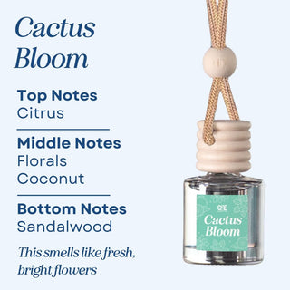 Scented Car Air Freshener Vehicle Air Fresheners CANDECraftCo Cactus Bloom