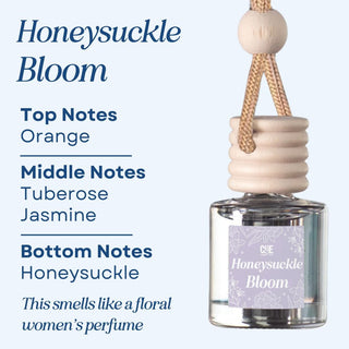 Scented Car Air Freshener Vehicle Air Fresheners CANDECraftCo Honeysuckle Bloom