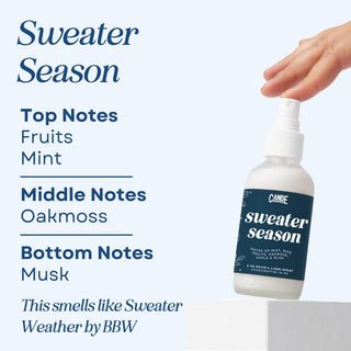 Scented Room & Linen Spray - Designer Fragrance for Home Ambiance Room Spray C & E Craft Co Sweater Season