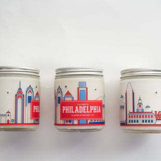 C&E - Philadelphia Skyline - Soy Wax Candle - Philadelphia Gift C & E Craft Co