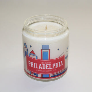 C&E - Philadelphia Skyline - Soy Wax Candle - Philadelphia Gift C & E Craft Co