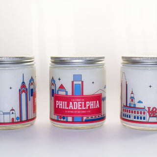C&E - Philadelphia Skyline - Soy Wax Candle - Philadelphia Gift C & E Craft Co