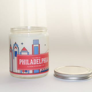 C&E - Philadelphia Skyline - Soy Wax Candle - Philadelphia Gift C & E Craft Co