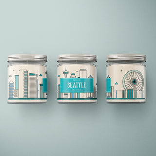 C&E - Seattle Skyline Candle - All Natural Soy Wax - Handmade Candle C & E Craft Co