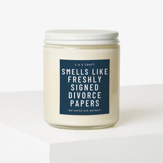 Smells Like Freshly Signed Divorce Papers Candle Candle CE Craft