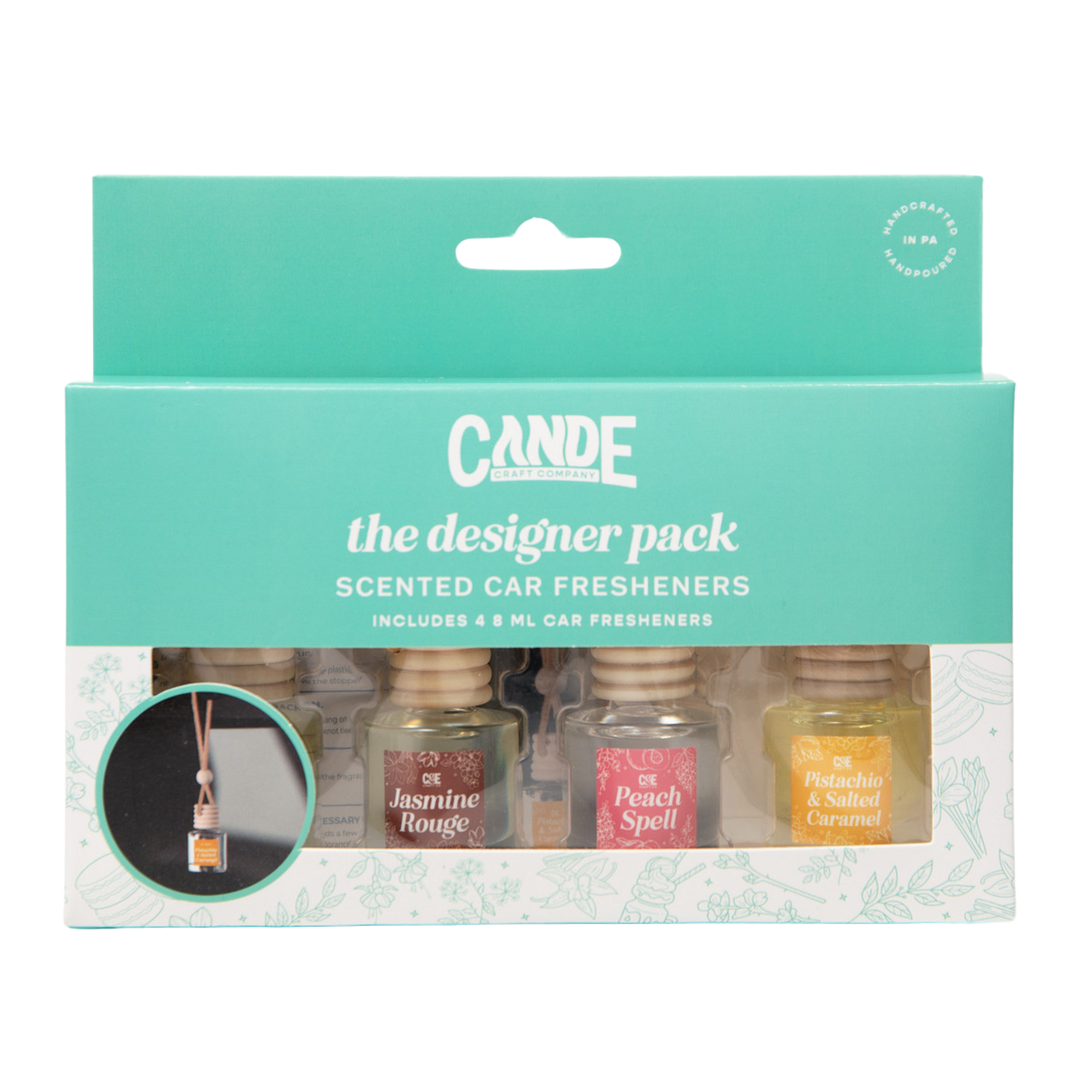 Designer 4 Pack Scented Car Freshener Bundle