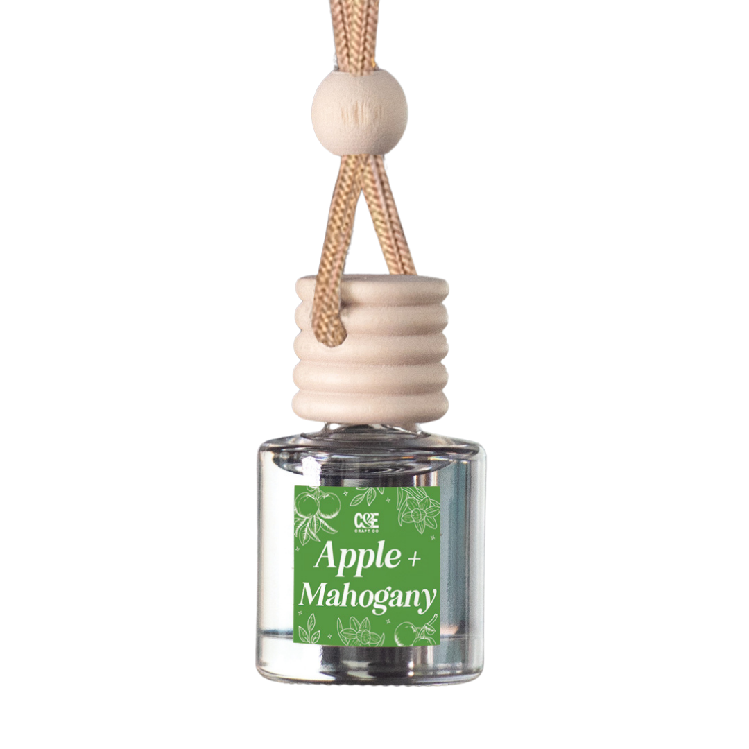 Apple + Mahogany Scented Car Freshener