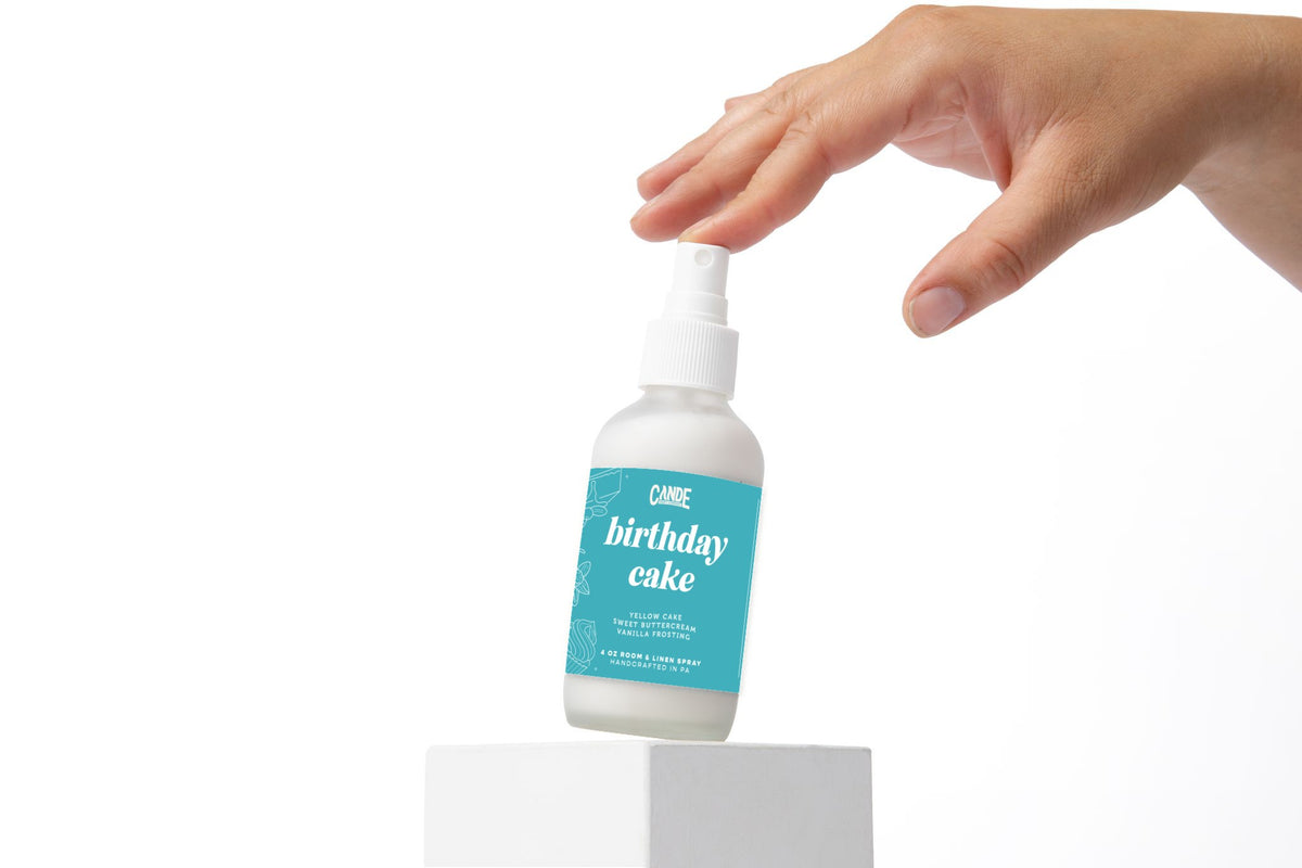 Birthday Cake 4 oz Room & Linen Spray bottle by C&E Craft Co