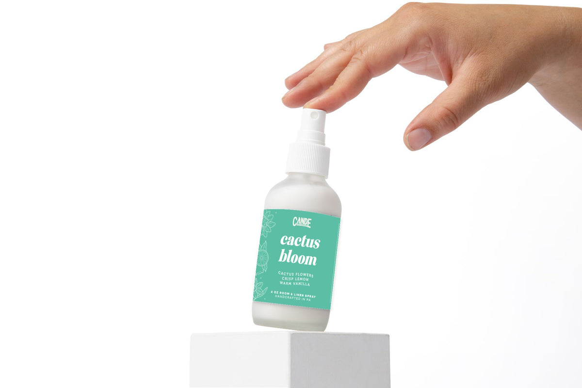 Cactus Bloom 4 oz Room & Linen Spray bottle by C&E Craft Co