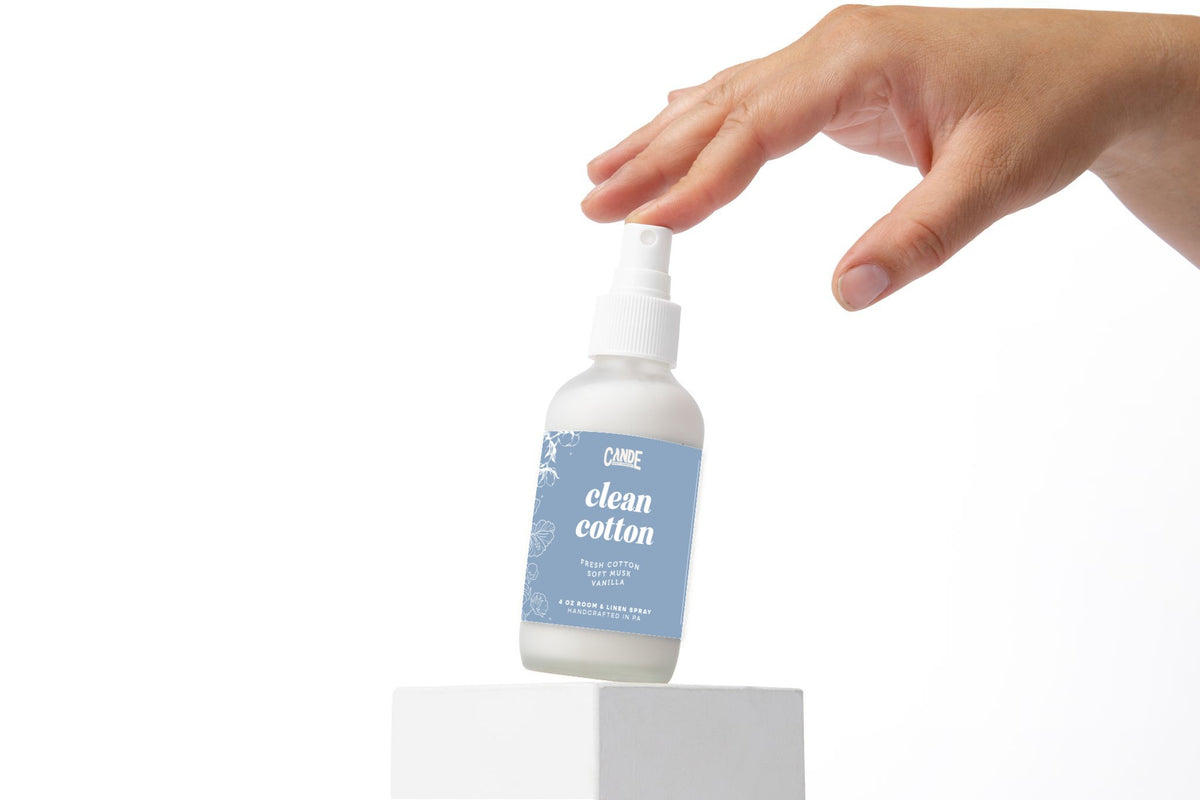 Clean Cotton 4 oz Room & Linen Spray bottle by C&E Craft Co