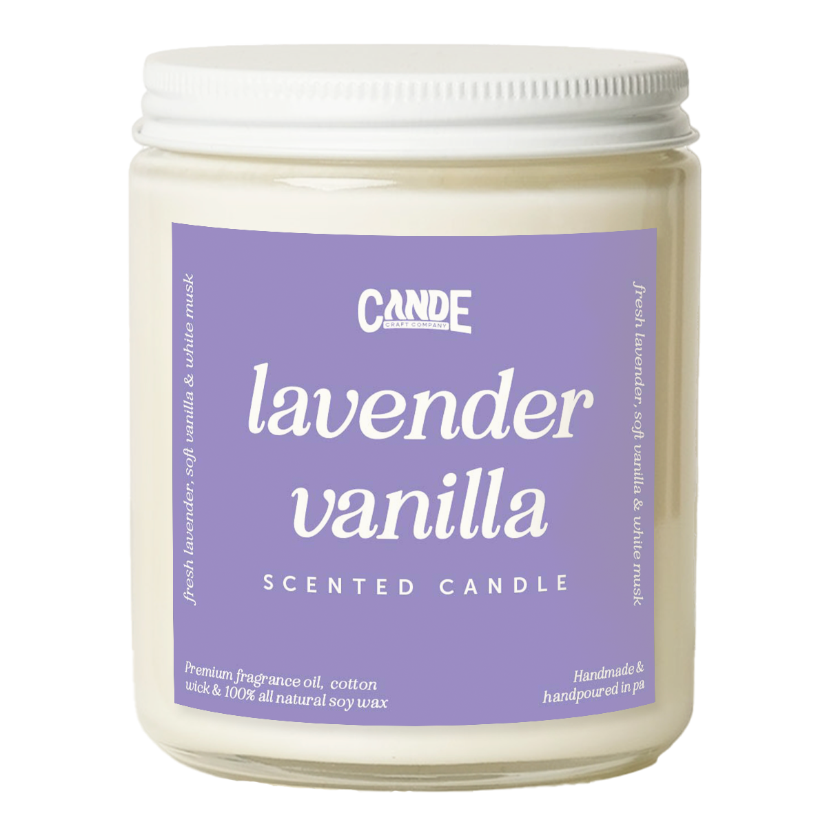 Lavender Vanilla Scented Candle