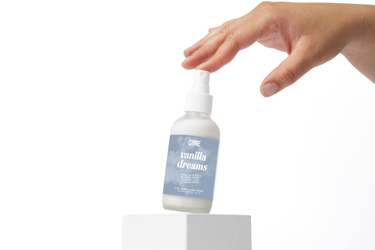 Vanilla Dreams 4 oz Room & Linen Spray bottle by C&E Craft Co